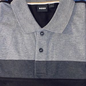Camisa hombre de cuello tricolor boss